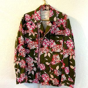 Designer The Editor Italy Military Green Floral “Calypso” Jacket in Medium